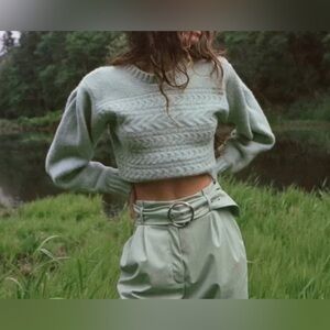 For Love & Lemons Green Sweater